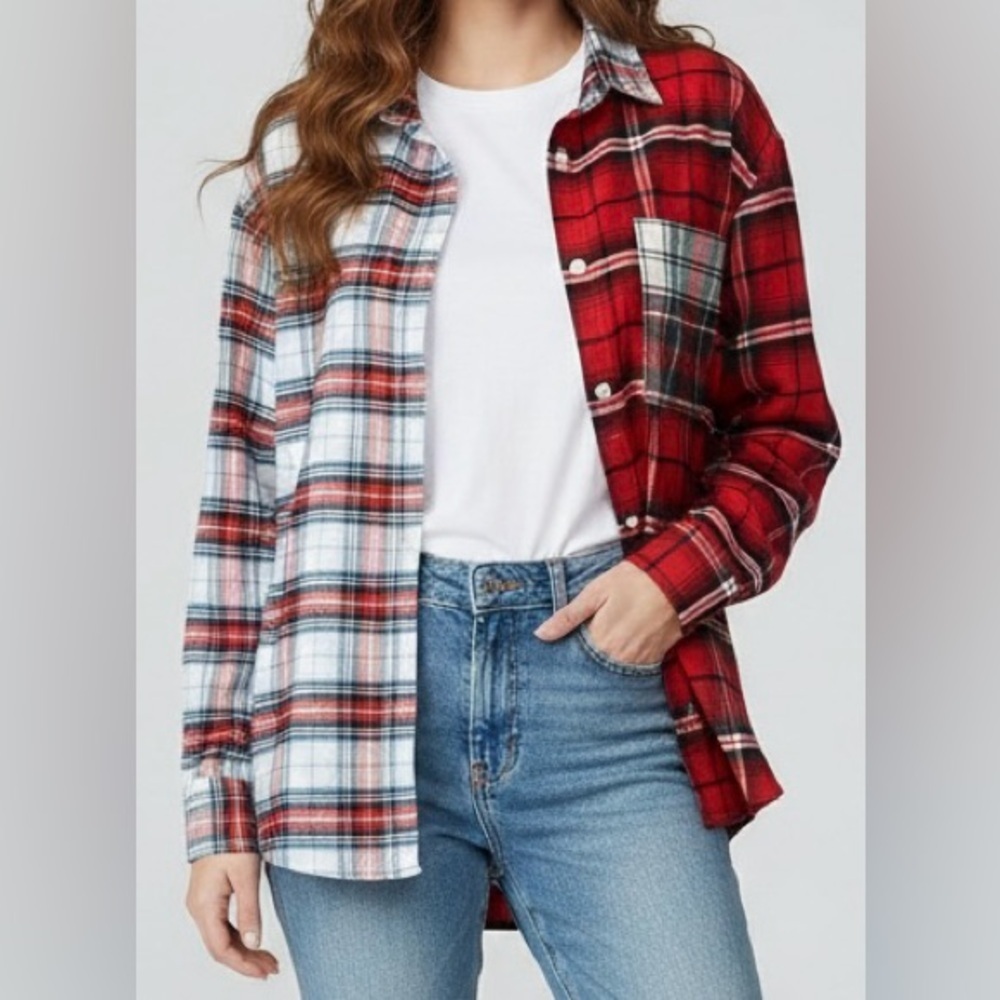 AMERICAN EAGLE BNWT AE Lounge Frankenstein Flannel Plaid Shirt - Size Small